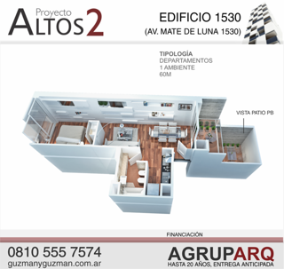 Departamentos 1 y 2 dormitorios 100% Financiados HASTA 20 AÑOS foto 1