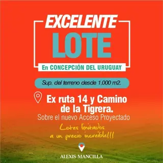 Loteo Concepción del Uruguay de E.R. desde 1000 m2. Financiación propia foto 2