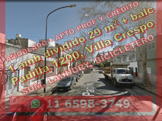Departamento en Venta en Villa Crespo 1 ambiente dividido 29 m2 + balcón – Padilla 1200 foto 1