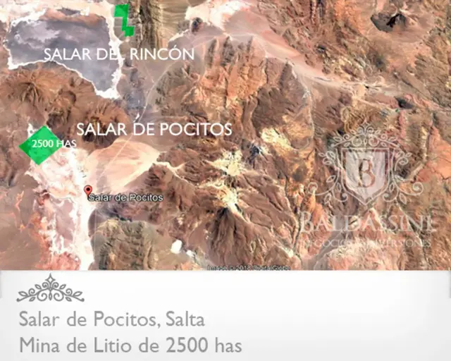 LITHIUM MINE / MINA DE LITIO EN SALTA, Argentina - 2500 HAS EN EL SALAR DE POCITOS - SALTA