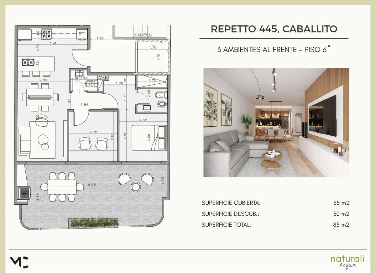 Caballito - 3 amb con terraza propia A ESTRENAR foto 2