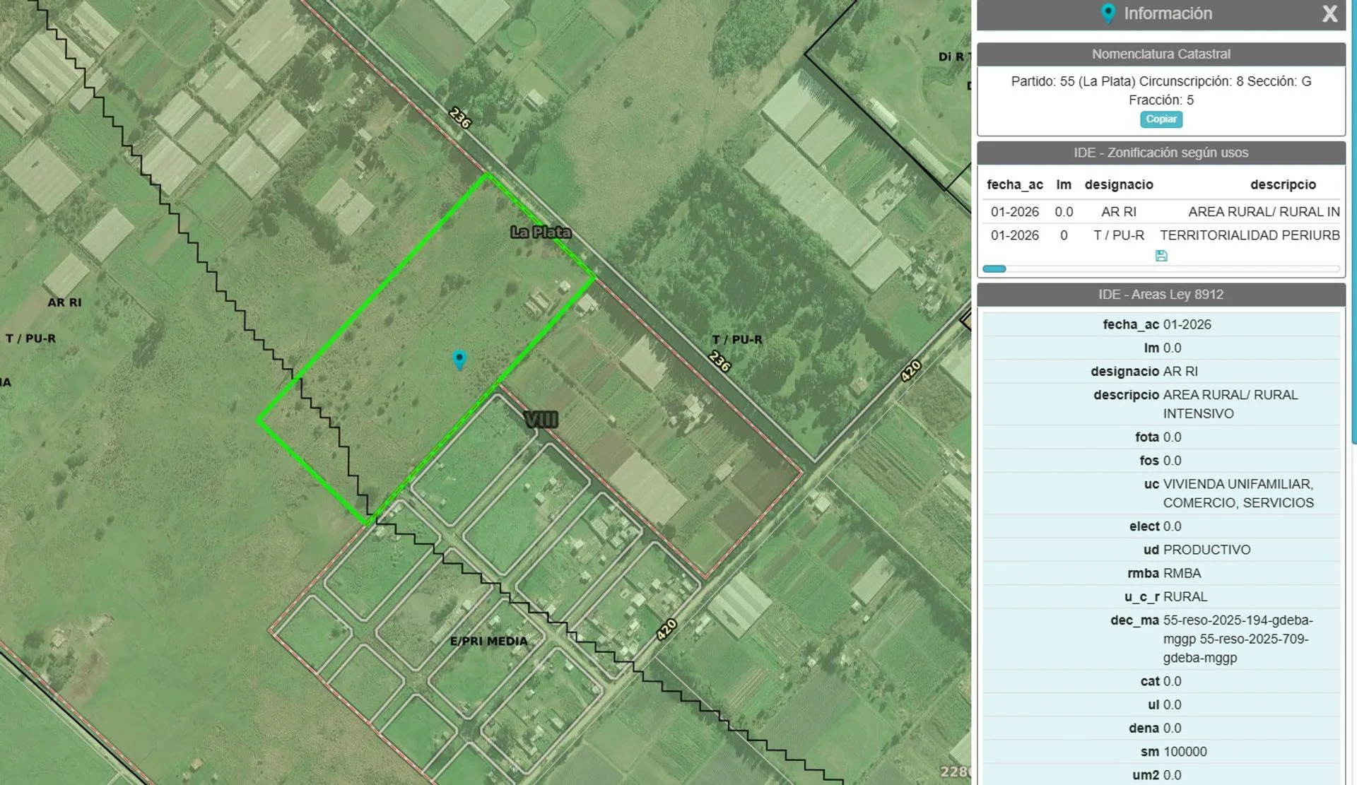 VENTA  CHACRA LA PLATA RUTA 2 PERMUTA foto 2