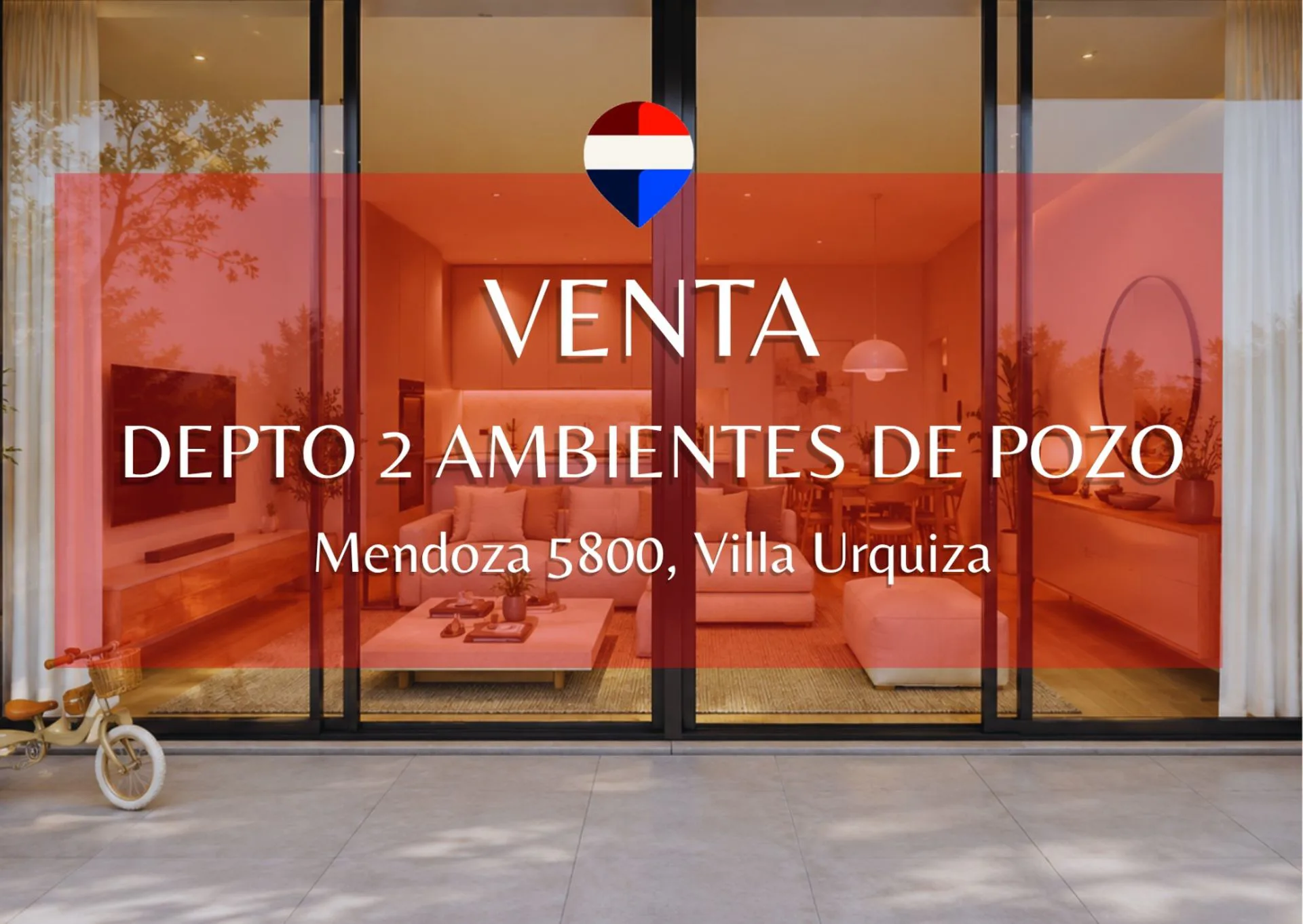 VENTA DPTO 2 AMB DESDE POZO V. URQUIZA