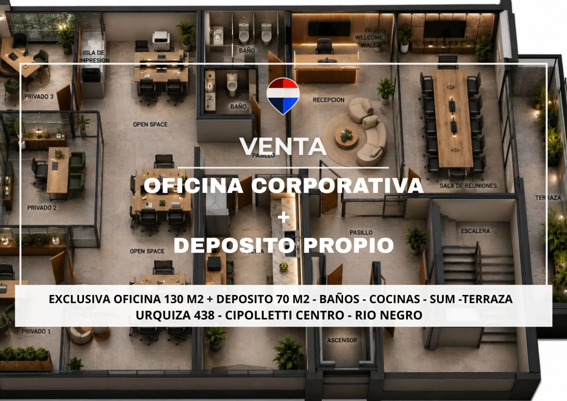 VENTA OFICINA + DEPOSITO - EN POZO-CIPOLLETTI