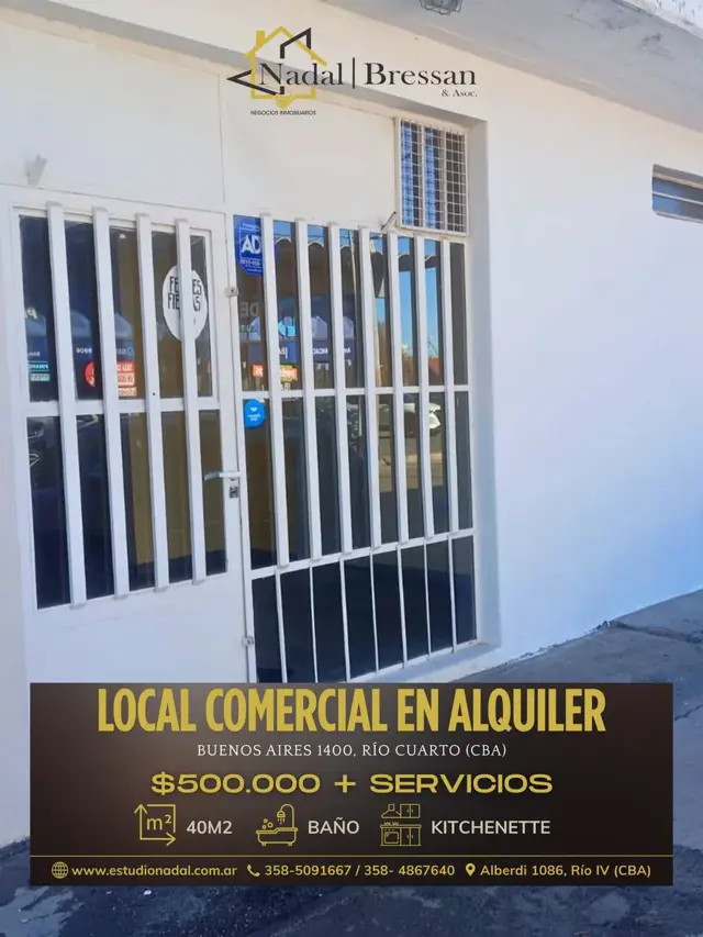 LOCAL COMERCIAL EN ALQUILER CALLE BUENOS AIRES A MTS DE PLAZA MOJICA