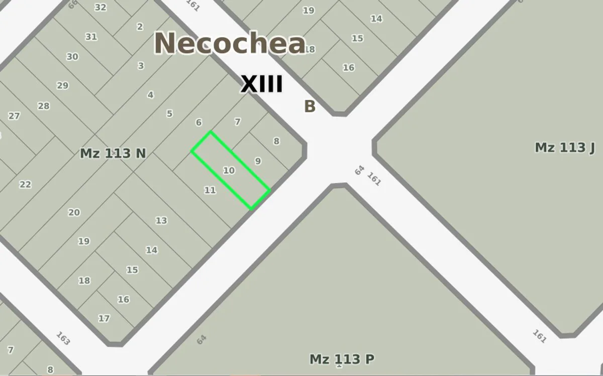 Venta Lote 300mts2 Calle 64 y 161 Necochea foto 2