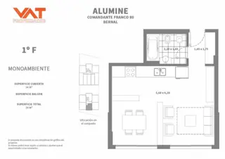 Departamento monoambiente en Bernal a estrenar foto 5