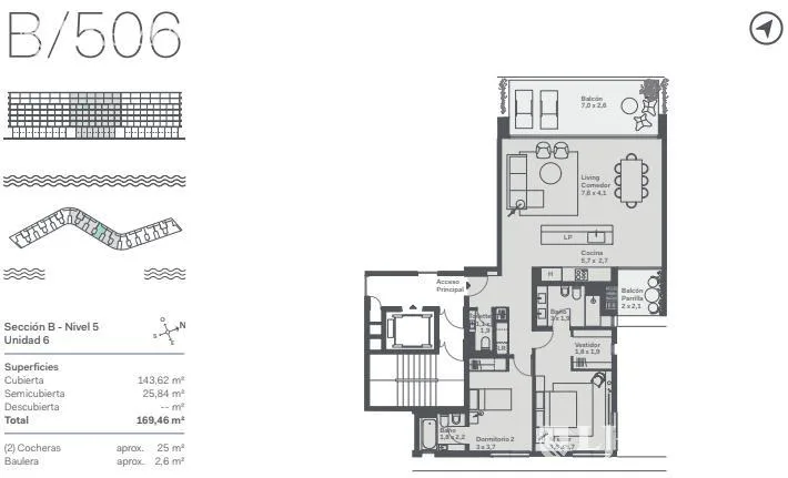 Departamento en venta en Nordelta - Av Del Golf  UF B506 foto 3