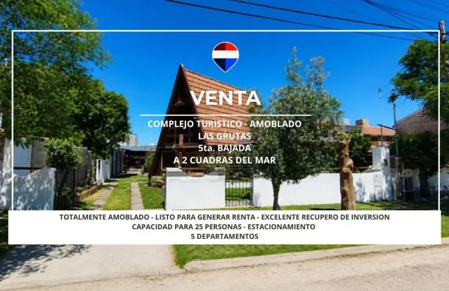 VENTA COMPLEJO TURISTICO EN LAS GRUTAS - AMOBLADO