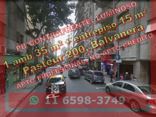 NUEVO PRECIO - Departamento en Venta en Balvanera 1 ambiente 35 m2 en Planta Baja, más entrepiso de 15 m2 – Pasteur 200 foto 1