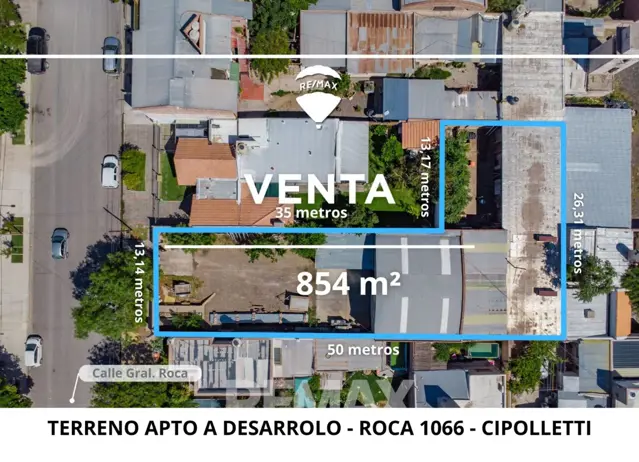 VENTA TERRENO APTO DESARROLLO C/GALPON CIPOLLETTI