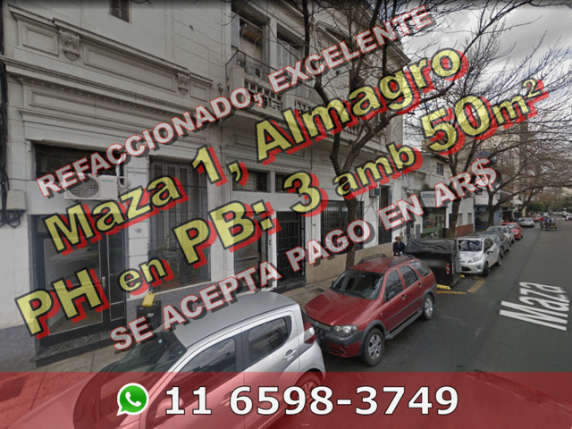 PH en Venta en Almagro 3 ambientes 50 m2 con patio semicubierto – Maza 1 – Se acepta pago en AR$