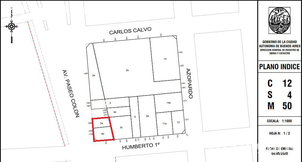 Terreno sobre Paseo Colón foto 2