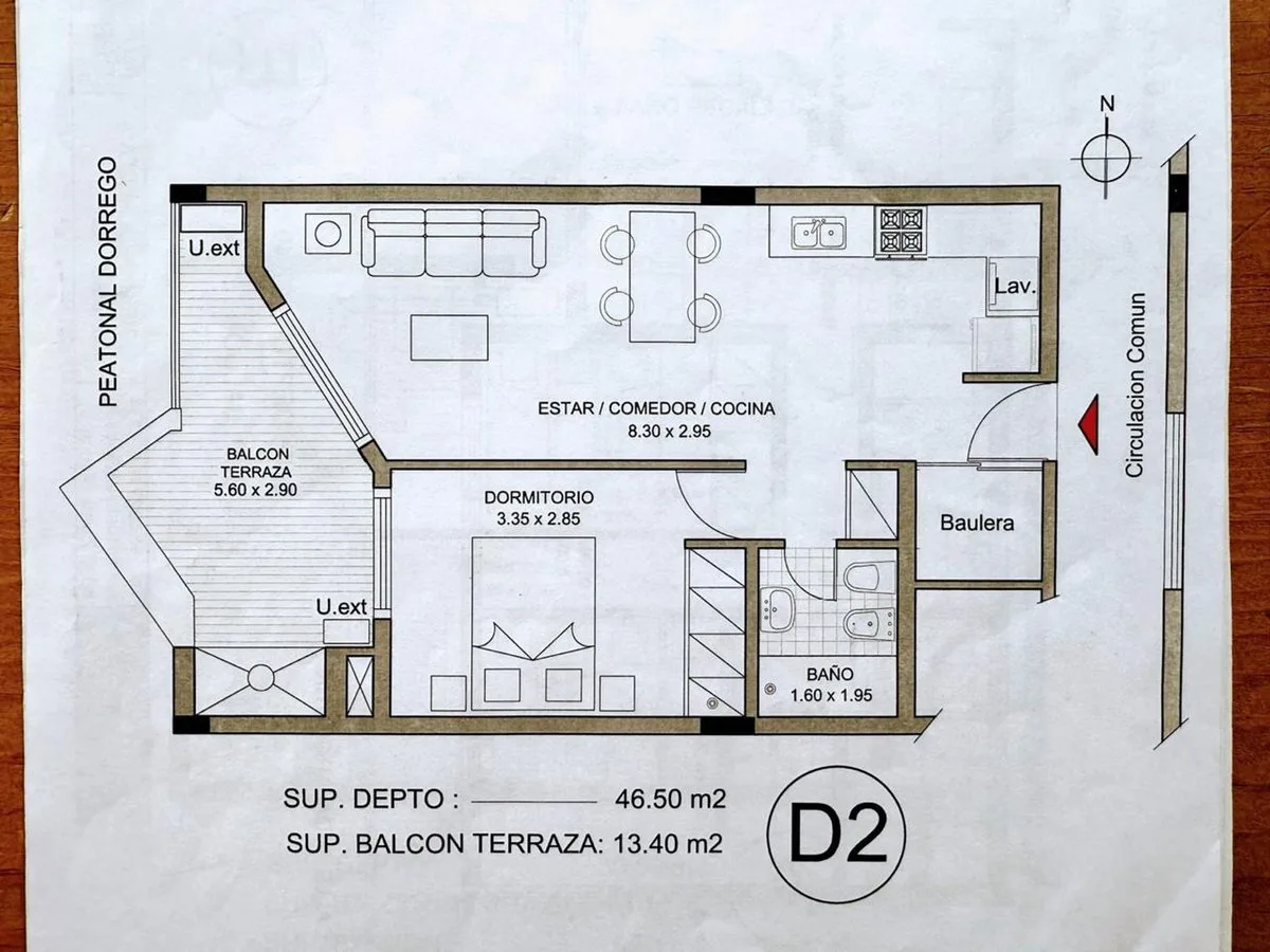 VENTA DPTO 1 DORMI CON COCHERA Y BALCON TERRAZA foto 2