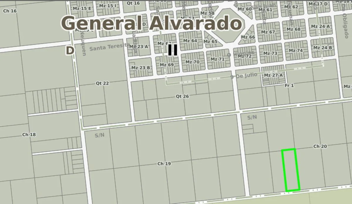 VENTA Lote - Quinta 10.000 m2 (54,80 x 182,40) foto 2