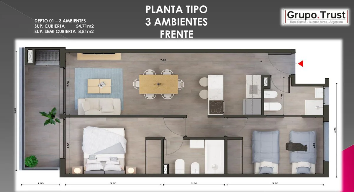 Arcadia Art Residence 3 amb c/balc y parrilla foto 2