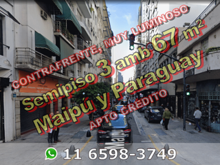 NUEVO PRECIO - Departamento (semipiso) en Venta en Retiro 3 ambientes 67 m2 al contrafrente - Maipú 800 foto 1
