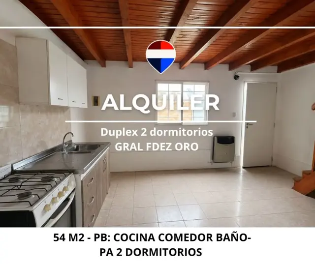 ALQUILER DUPLEX 2 DORMITORIOS FDEZ ORO
