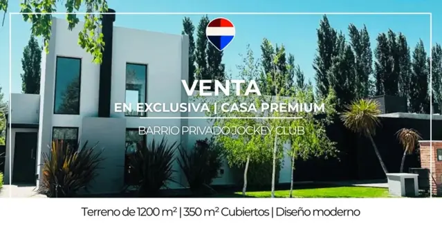 CASA PREMIUN EN VENTA BARRIO PRIVADO JOCKEY CLUB