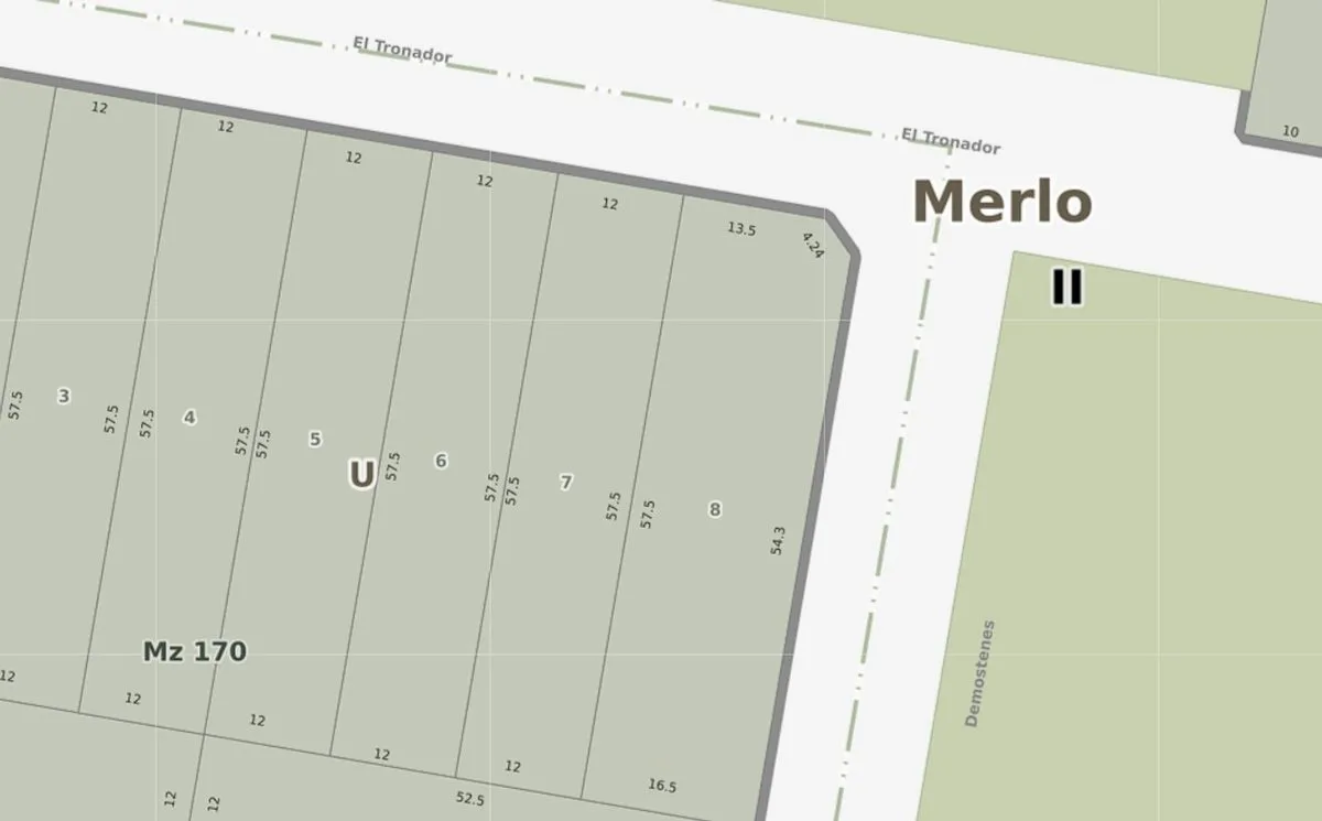 Venta lote en Merlo 690 m2 totales foto 2