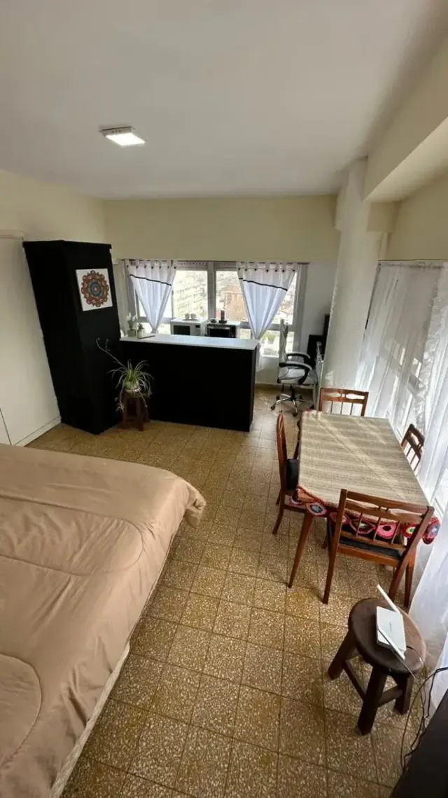 Alquiler temporario 1 ambiente en Miramar. Edificio 9 de Julio