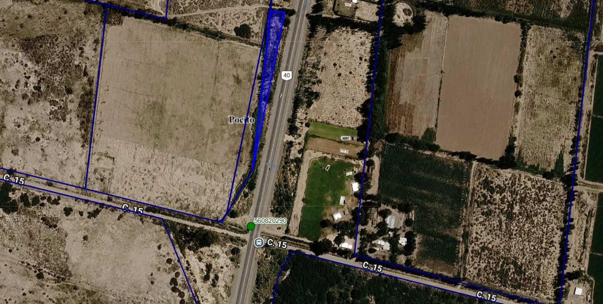 LOTE SOBRE RUTA 40. POCITO. 1.633,85 m² foto 2