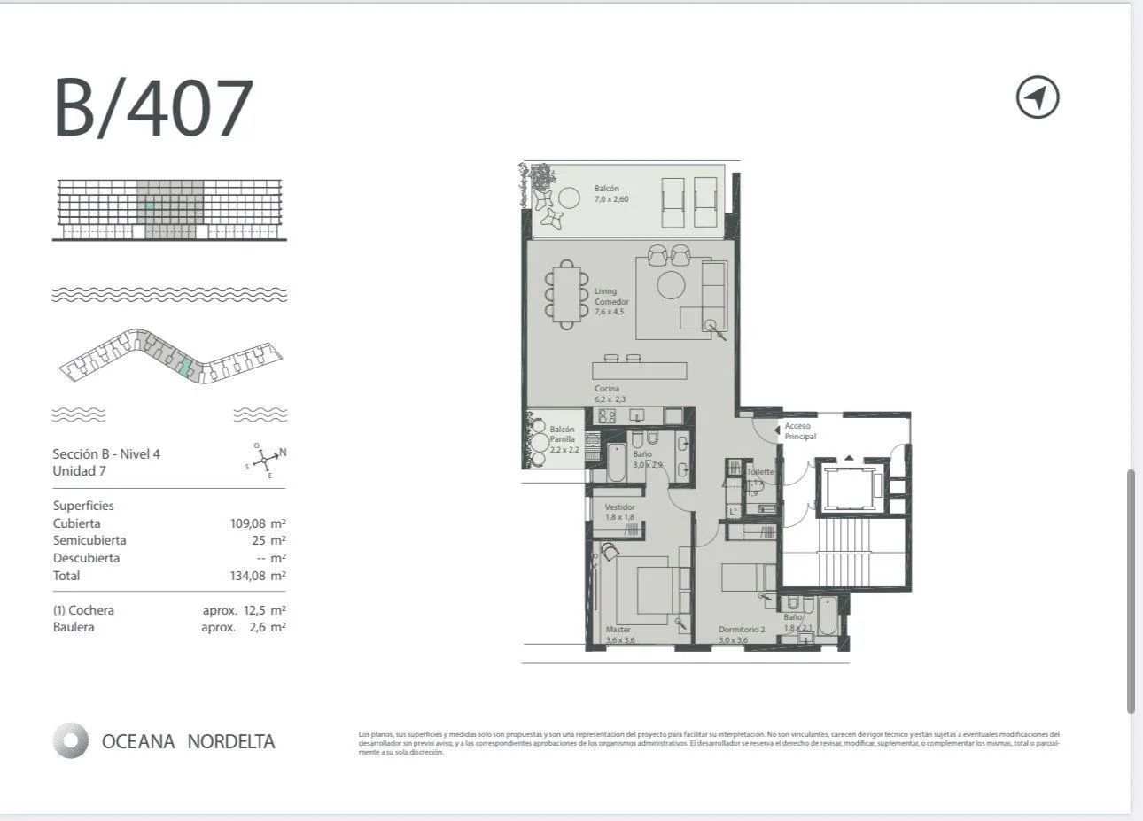 Departamento en venta de 3 ambientes con vista a la Laguna central foto 4