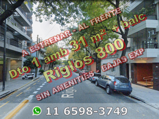 A ESTRENAR - Departamento en Venta en Caballito 1 ambiente 31 m2 + balcón, al frente, sin amenities - Riglos 800 foto 1