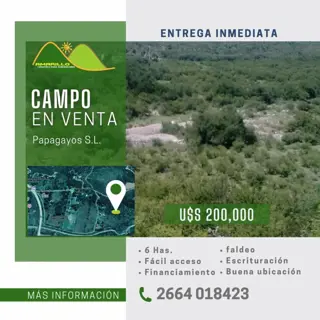Excelente Campo Ideal Emprendimiento Turístico foto 1