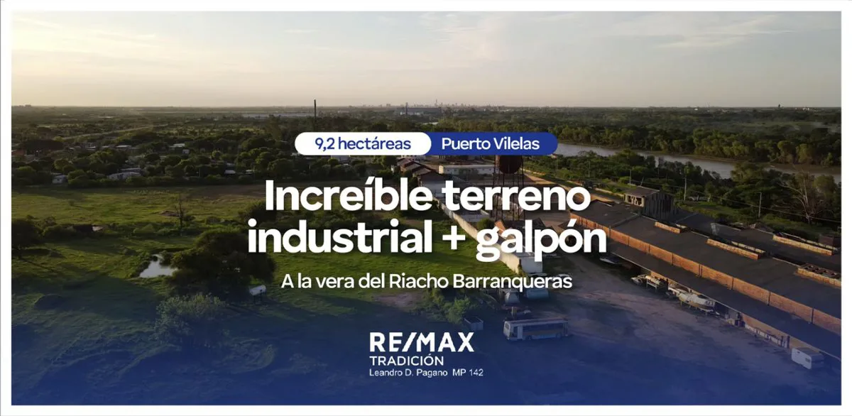 Terreno Industrial con galpón EN VENTA Pto Vilelas