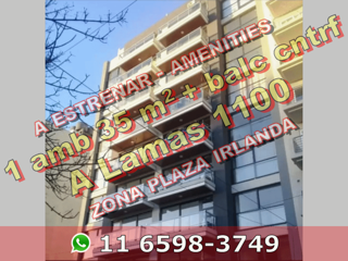 A ESTRENAR - Departamento en Venta en Plaza Irlanda (Caballito / Villa Gral Mitre) 1 ambiente 35 m2 + balcón, contrafrente, amenities – Andrés Lamas 1 foto 1