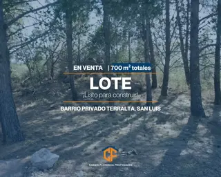 Venta De Lote En Exclusivo Barrio Privado Terralta En San Luis foto 1