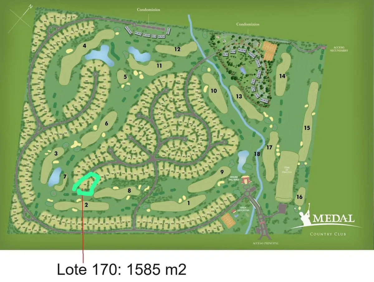LOTE EN VENTA EN MEDAL C.C. - AL GOLF foto 5