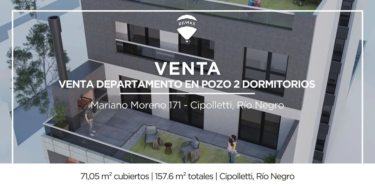 VENTA DEPARTAMENTO 2 DORMITORIOS POZO. CIPOLLETTI