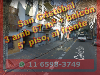 Departamento en Venta en San Cristóbal 3 ambientes 67 m2 + balcón al frente - Carlos Calvo 2000 foto 1