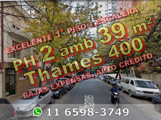PH en Venta en Villa Crespo 2 ambientes 39 m2 1er piso por escalera, al contrafrente - Thames 400 foto 1