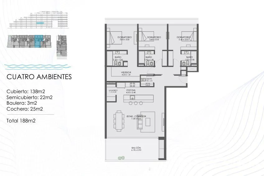 Departamento de 4 ambientes en venta con vista al rio foto 4