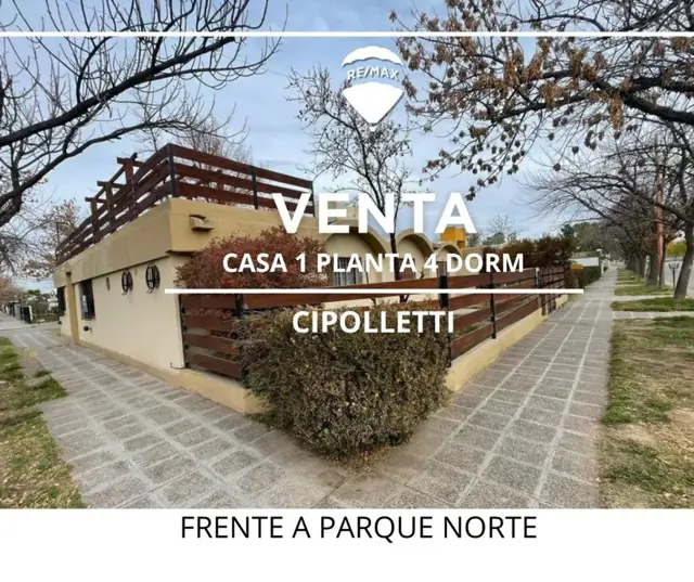 VENTA CASA 1 PLANTA 4 DORMITORIOS CIPOLLETTI