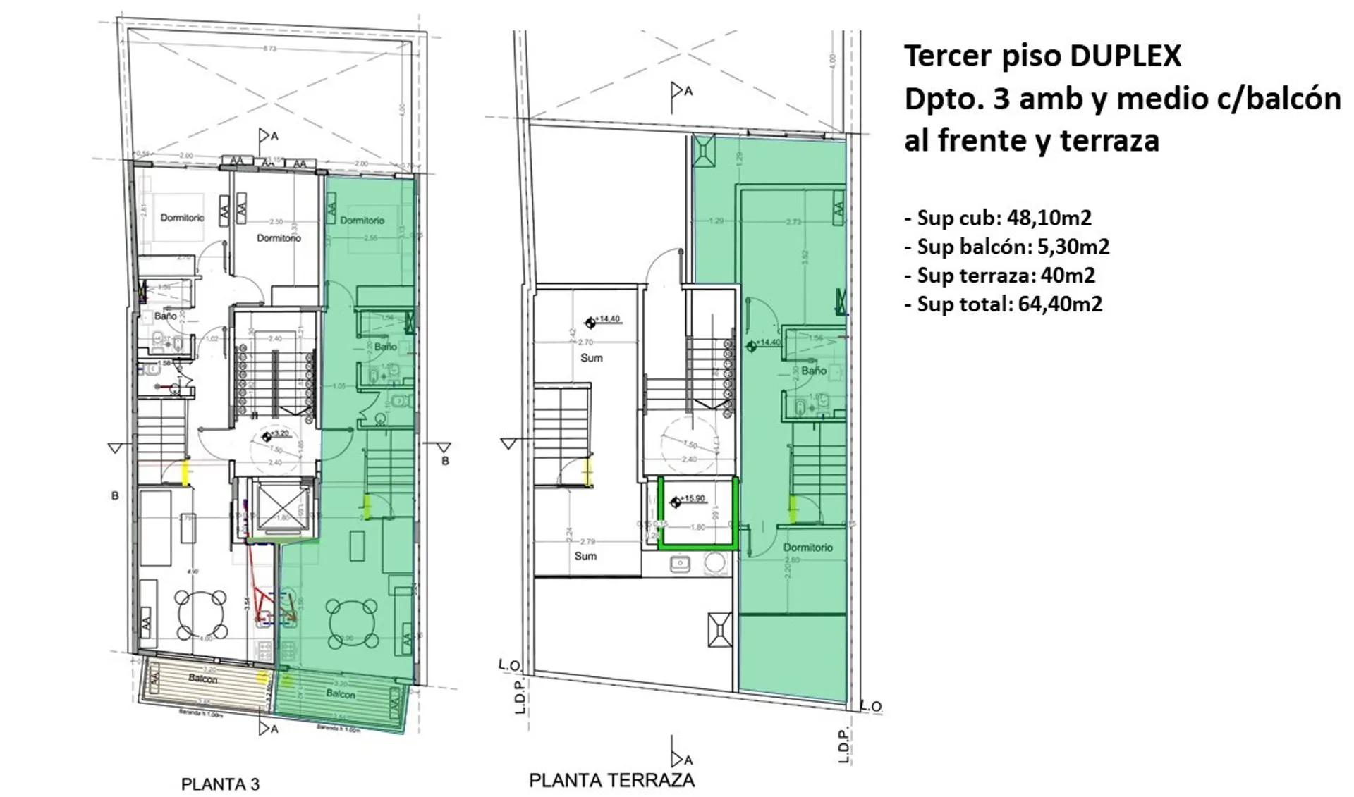 Dpto 3 amb en VENTA en PALERMO con BALCON y LUZ foto 3
