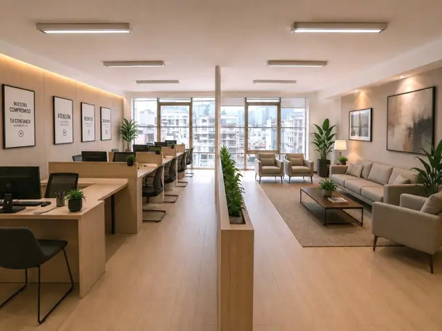 Alquiler Moderna Oficina con excelente ilumunación, cocina y baño privado, Monserrat.