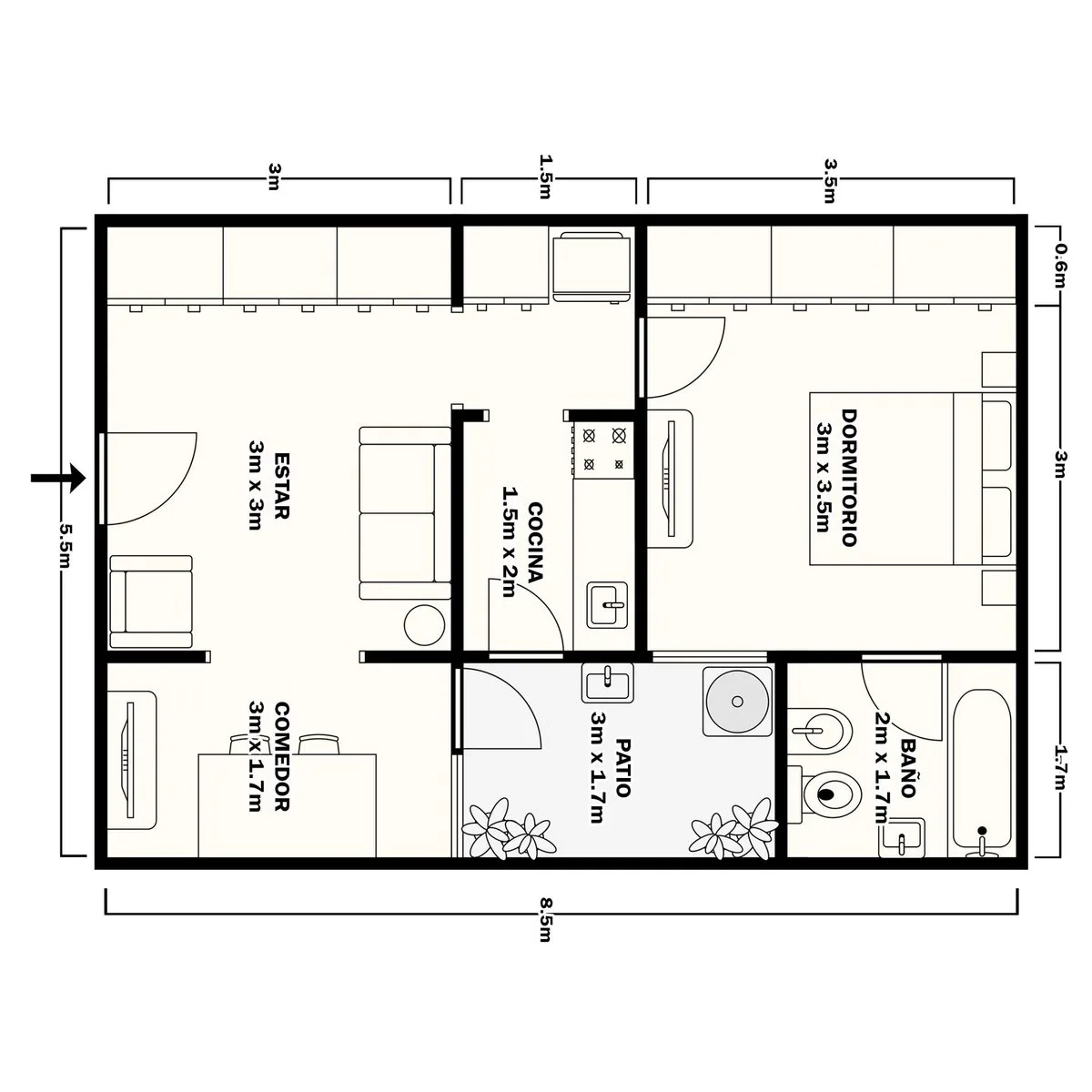 VENTA PH EN PLANTA BAJA, FLORES, 2 AMB. PATIO foto 5