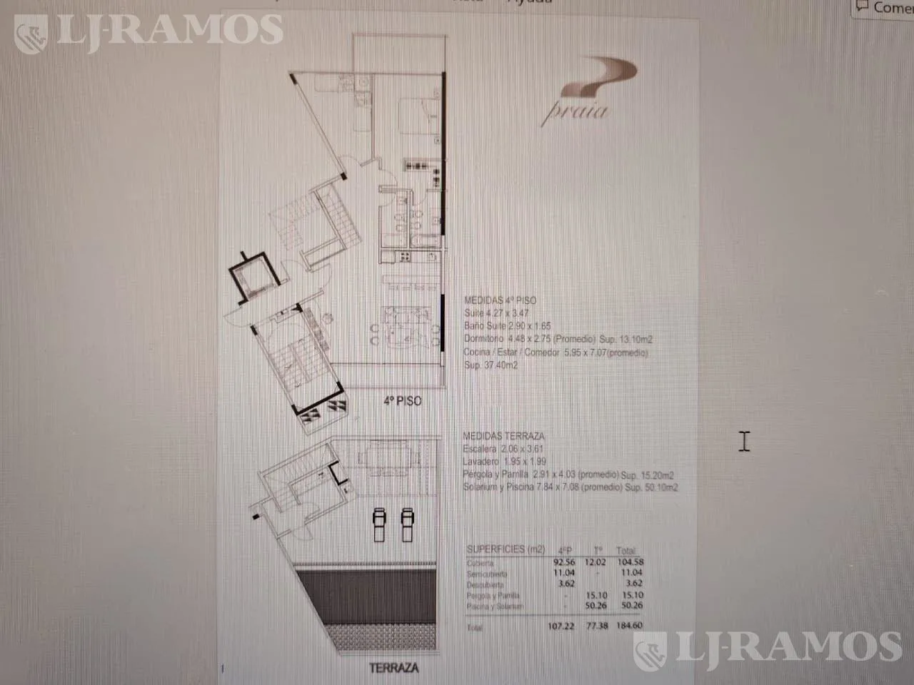 Departamento de 3 amb. con vista al lago central en alquiler - Praia Nordelta foto 2