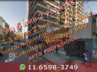 LUJOSO PH en Venta en Caballito 5 ambientes, 3 dormitorios, 2 baños, terraza, parrilla, hogar a leña 140 m2 - Rosario 800 foto 1
