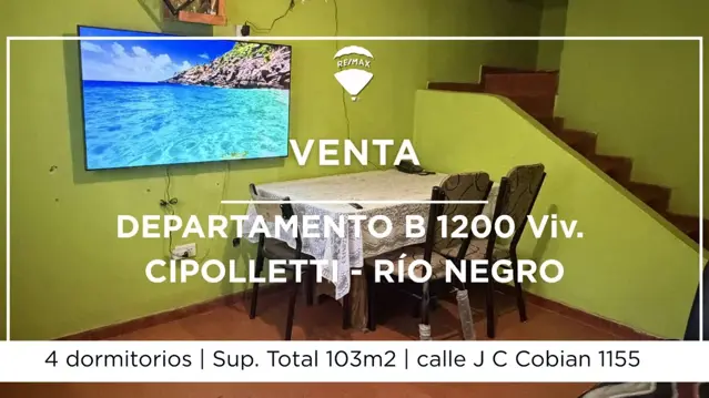 VENTA DPTO 4 DORMITORIOS APTO CREDITO CIPOLLETTI