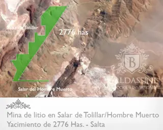 MINA DE LITIO AL NORTE DEL SALAR DEL HOMBRE MUERTO SOBRE LA CUENCA DEL HOBRE MUERTO Y EL SALAR DEL TOLAR CHICO foto 1