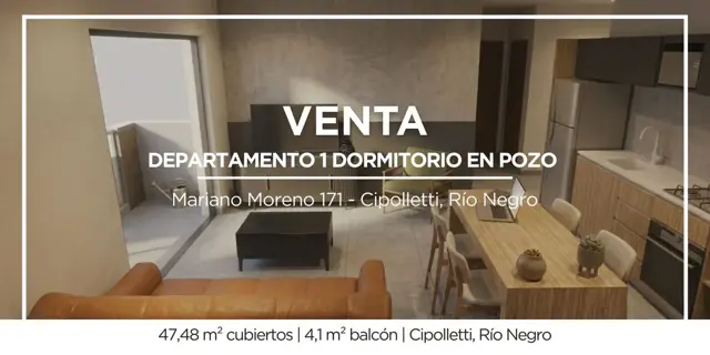 DEPARTAMENTO EN POZO 1 DORMITORIO EN VENTA