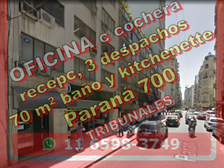 Oficina en Venta en Tribunales (San Nicolás) recepción 3 despachos baño kitchenette 70 m2 + cochera – Paraná 700 foto 1